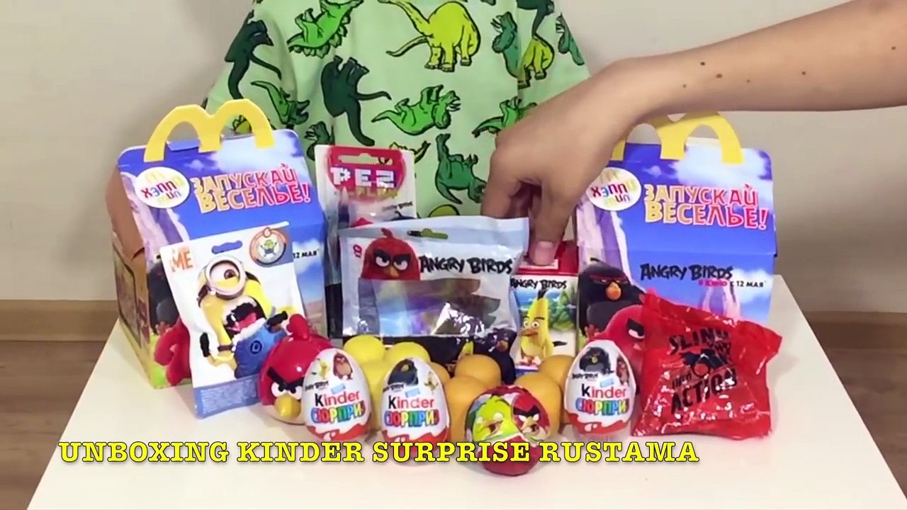 Super Giant Kinder Surprise Egg Огромный Киндер Сюрприз Unboxing Surprise Eggs Angry Birds,Minions
