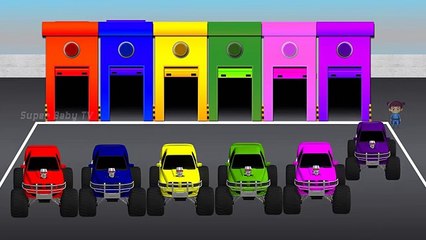 Colors for Children to Learn with monster trucks - Colours for Kids to Learn - Learning Videos