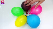 Pop Balloon Finger Family Nursery Rhymes - Learn Colors with 5 Wet Water Slime Balloons - KC Toys