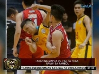 24 Oras: Laban ng Mapua vs. EAC sa NCAA, nauwi sa rambol