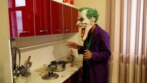 Joker loses face, Spiderman helps to return Jokers face back - Superhero real life movie