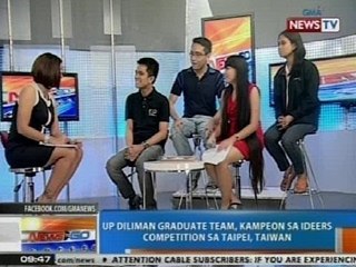 NTG: UP Diliman Graduate Team, kampeon sa Ideers Competition sa Taipei, Taiwan