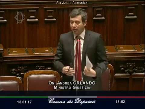 Roma - Replica Orlando sull'amministrazione della Giustizia nel 2016 (18.01.17)