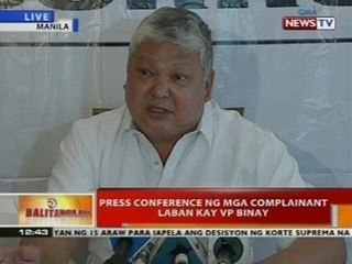 Press conference ng kampo ng mga complainant laban kay VP Binay