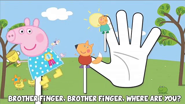 Peppa Pig & Friends Finger Family Animation Nursery Rhyme Song with Surprise Eggs For Kids