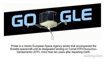 ᴴᴰ Philae Robotic Lander Lands on Comet 67P First Controlled Touchdown - Animated Google Doodle new