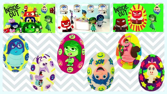 Disney Pixar INSIDE OUT Movie SURPRISE EGGS Emotions Sadness Fear Disgust Anger Joy Chocolate Egg