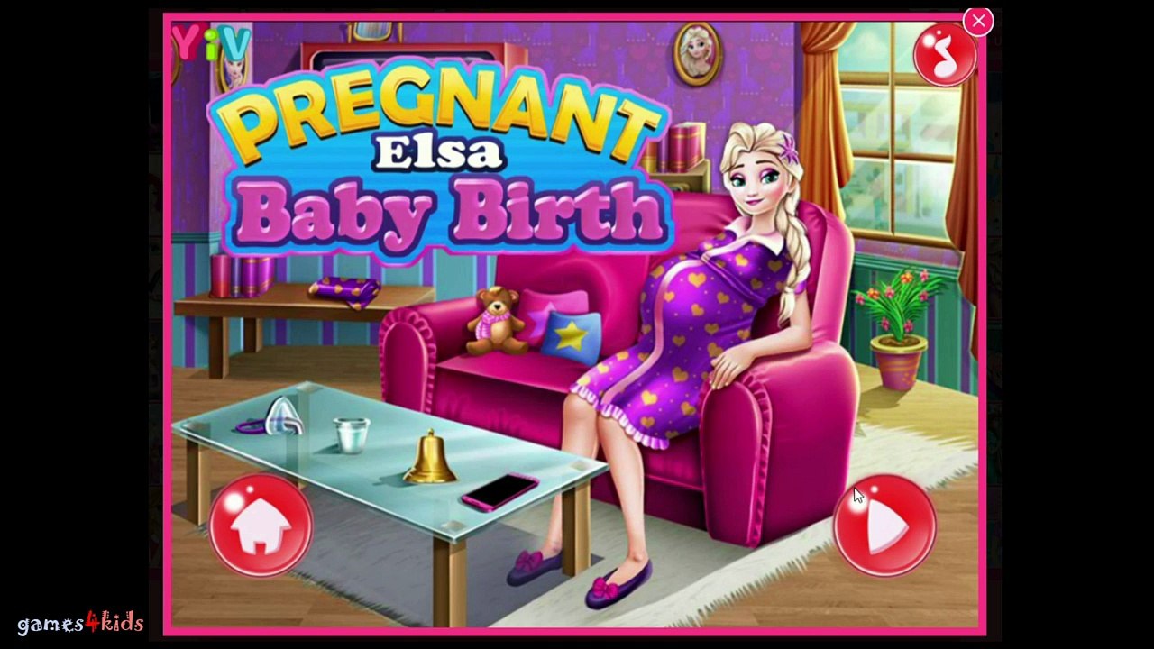 Disney Frozen Pregnant Elsa Baby Birth. Frozen game cartoon for kids