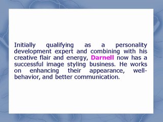 Darnell L Hinton Is Adept At Image Consulting And Personality Development
