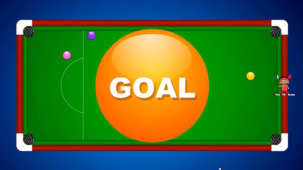 Learn Colors For Children Kids Toddlers with Colors Snooker Game For Children | Learn Colours Balls