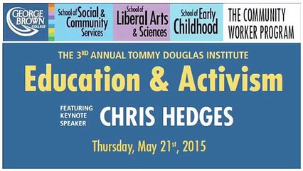 Chris Hedges : Gives a Heartbreaking Speech on Wages of Rebellion