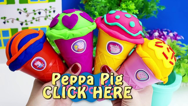Peppa Pig Ice Cream Parlor Play Doh Ice Cream Playdough Ice Cream DIY La Heladería de Peppa Pig