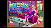 Disney Frozen Pregnant Elsa Baby Birth. Frozen game cartoon for kids. Pregnant Elsa Baby