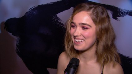 Haley Lu Richardson Chats At Premiere of Horror Movie 'Split'