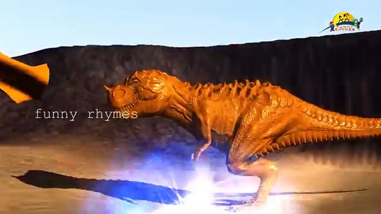 Dinosaur Song for Kids - Learning the Colors and text of the Rainbow with T Rex