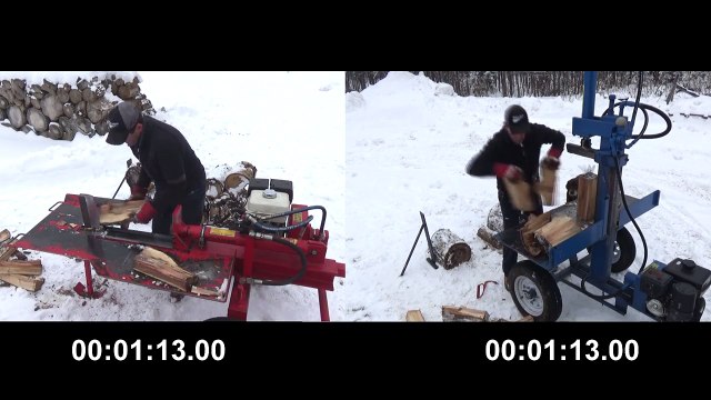 Log splitter comparison head to head, firewood splitter comparison video review