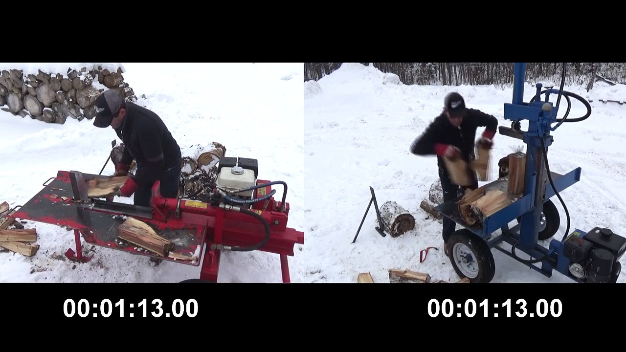 Log splitter comparison head to head, firewood splitter comparison video review