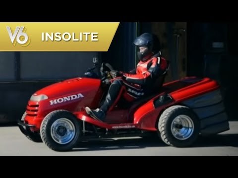 Un moteur de moto Honda dans une tondeuse- Les insolites de V6