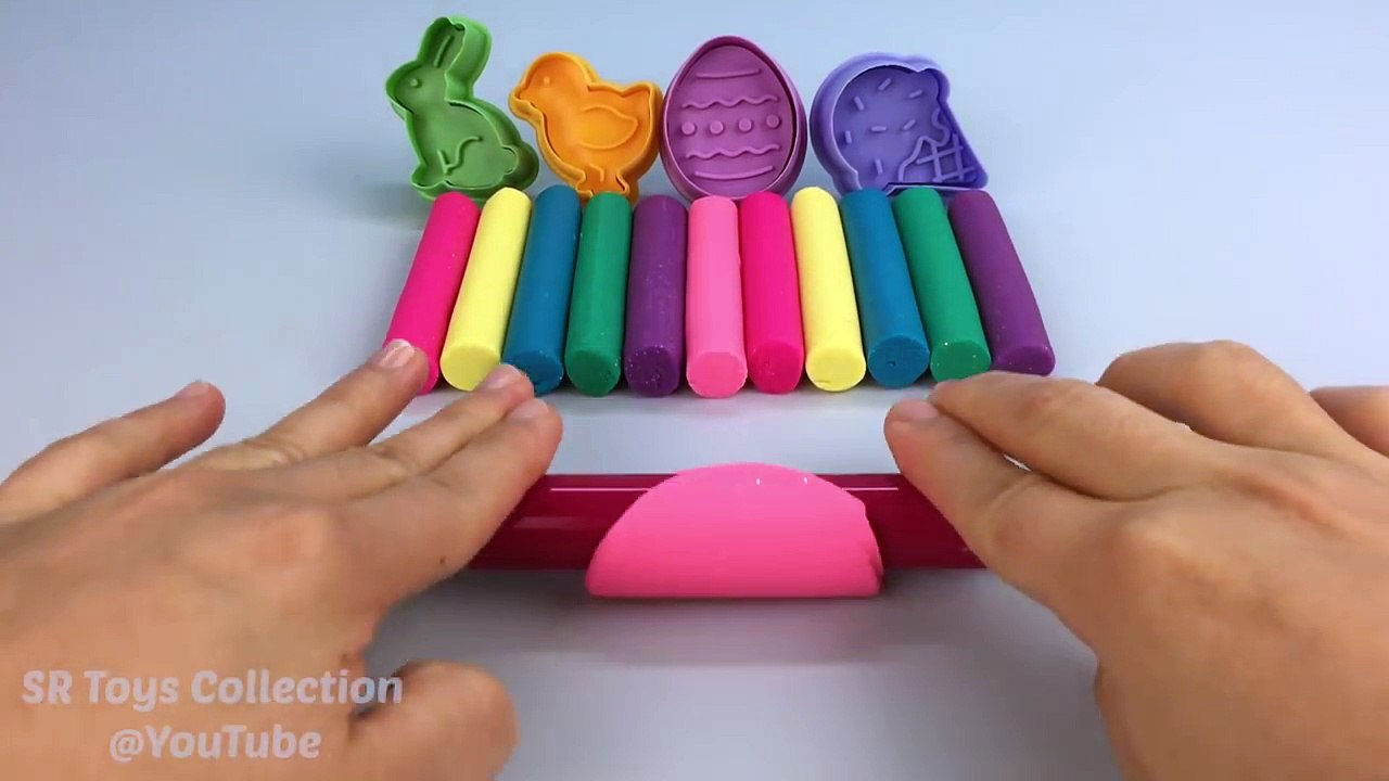 Glitter Playdough Modelling Clay with Ice Cream and Egg Molds Fun & Creative