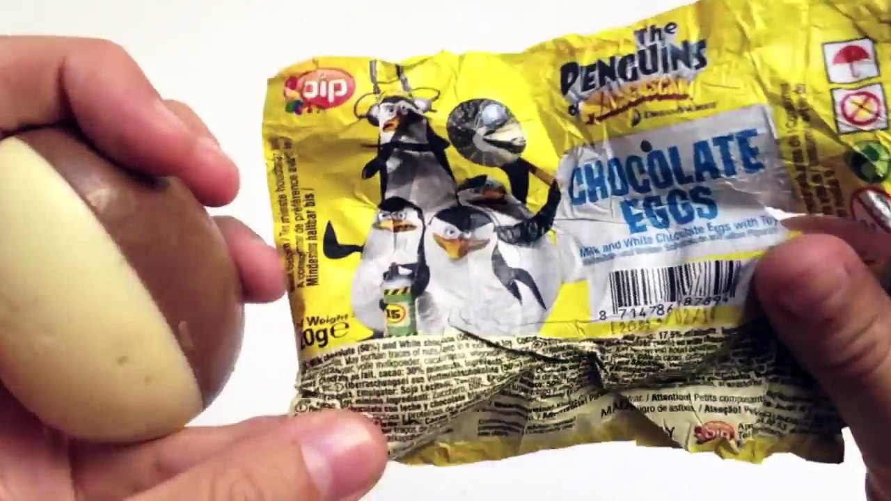 Barbie, Hello Kitty and The Penguins of Madagascar Kinder Surprise Chocolate Eggs Unwrapping