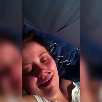 My girlfriend laughs hysterically in her sleep.. That laugh at the end ! - YouTube