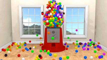 NEW Gumball Machine 3D for Children to Learn Colors Kids Balls Surprise Learning
