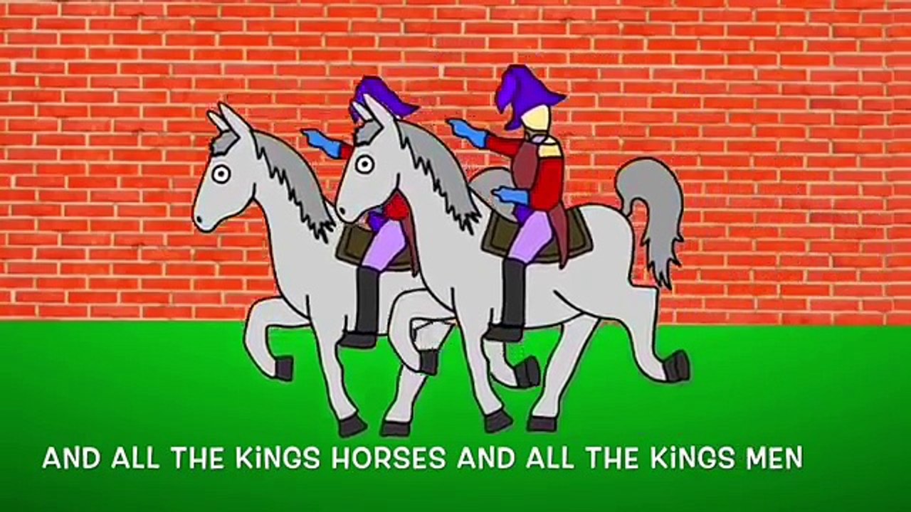 Humpty Dumpty Sat On A Wall Nursery Rhyme With Lyrics - Cartoon Animation Rhymes & Songs for Kids