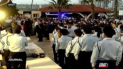 Funérailles du policier Erez Lévy lors de la démolition du village bédouin