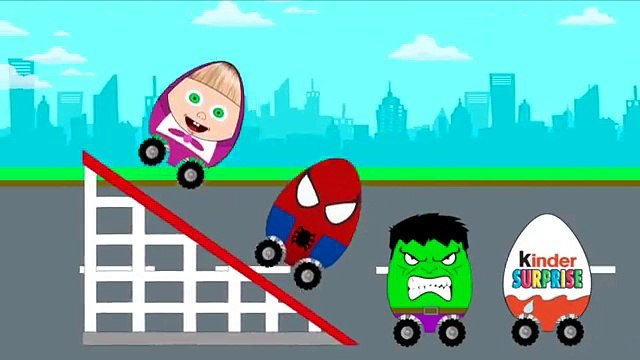 New Marvel Hulk Spider-man Masha And The Bear | #MRKINDER Kids Surprise Eggs Toy Cartoon #Animation