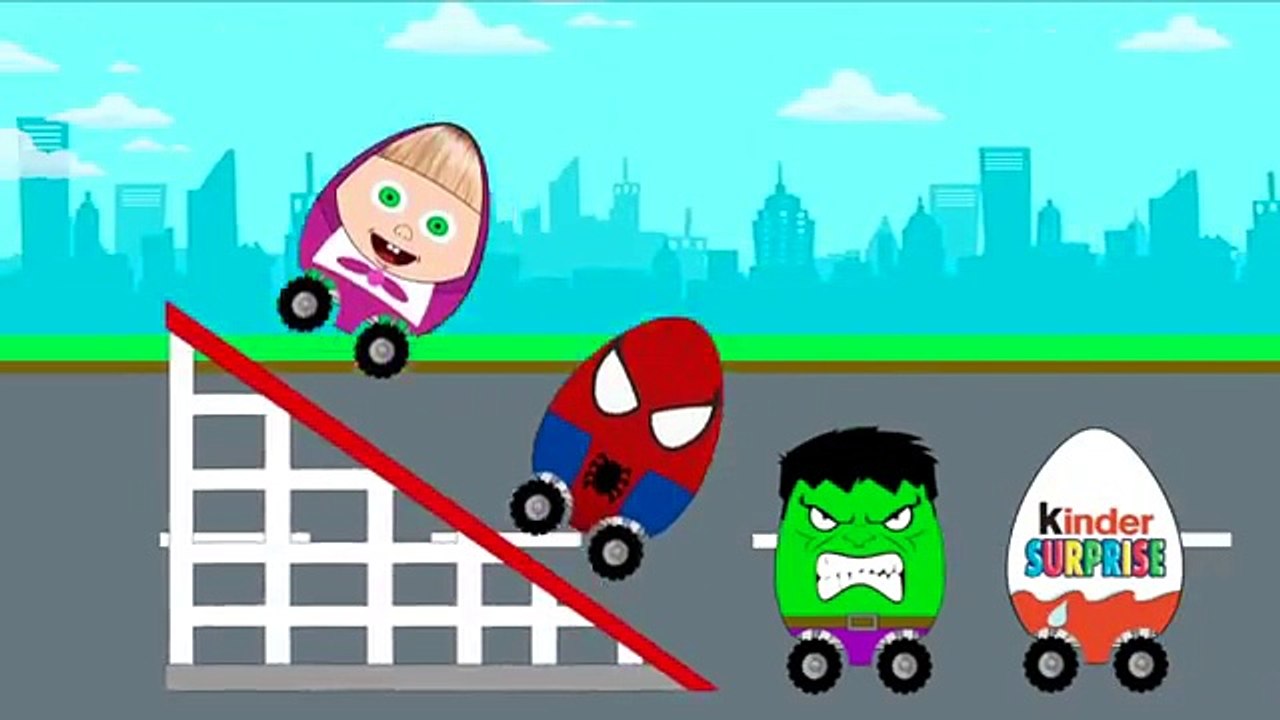 New Marvel Hulk Spider-man Masha And The Bear | #MRKINDER Kids Surprise Eggs Toy Cartoon #Animation