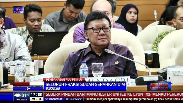 Soal RUU Pemilu, Seluruh Fraksi Serahkan DIM