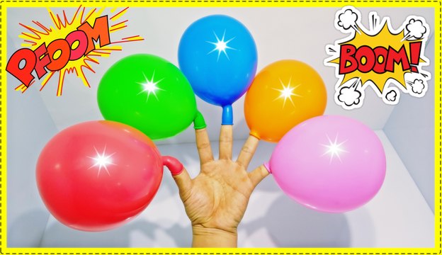 5 Fingers Balloons Colors Learning Colors with Balloons and Finger Family Nursery Rhymes Songs Mamy Kids TV