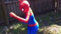 Superhero Egg Toss Challenge Fail! Spiderman & Batgirl vs Venom & Catwoman Superhero