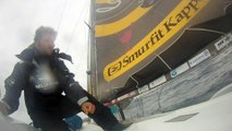 J74 : Arnaud Boissières félicite Armel Le Cléac'h / Vendée Globe