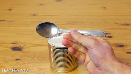 How to Open a Can in an Emergency with spoon