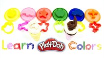 Learn Colors with Play Doh * Play Doh Ice cream cupcakes playset playdough