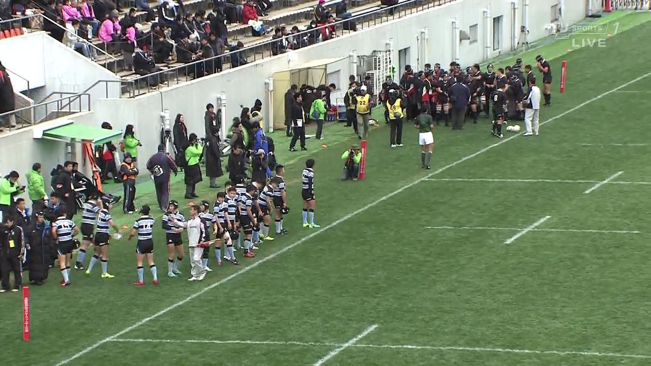 2016.12.28 第96回全国高等学校ラグビーフットボール大会 大分舞鶴vs茗渓学園 前半