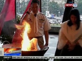 NTG: Ilang luma at sirang watawat ng PHL, sinunog sa isang seremonya sa CCP