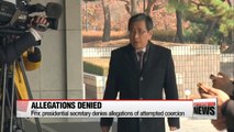 Former presidential aide Cho Won-dong denies allegations of attemped coercion