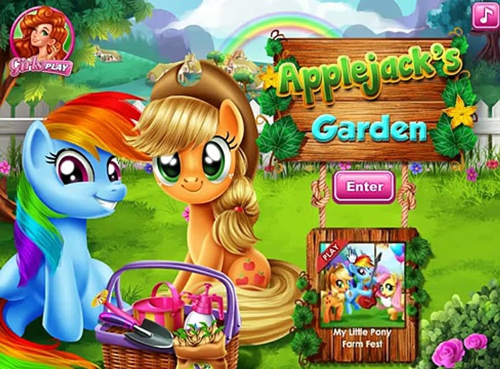 Rainbow Dash/Applejack - Смотреть игры My Little Pony Veggie Garden - Рэйнбоу и Эпплджек