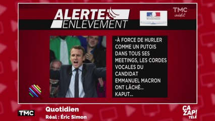 Une alerte enlèvement... pour les cordes vocales d'Emmanuel Macron !