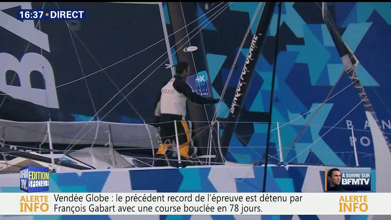 Vendée Globe: Armel Le Cléac'h a franchi la ligne d'arrivée