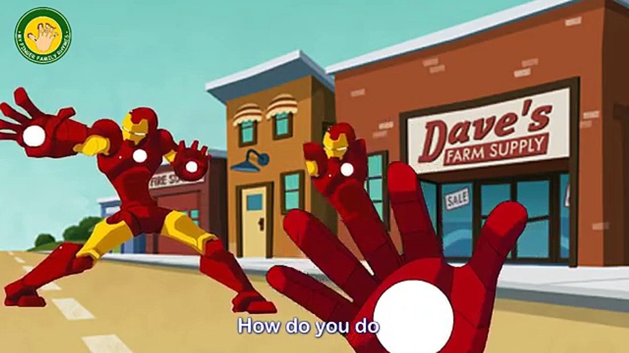 IRON MAN Finger Family Nursery Song For Kids