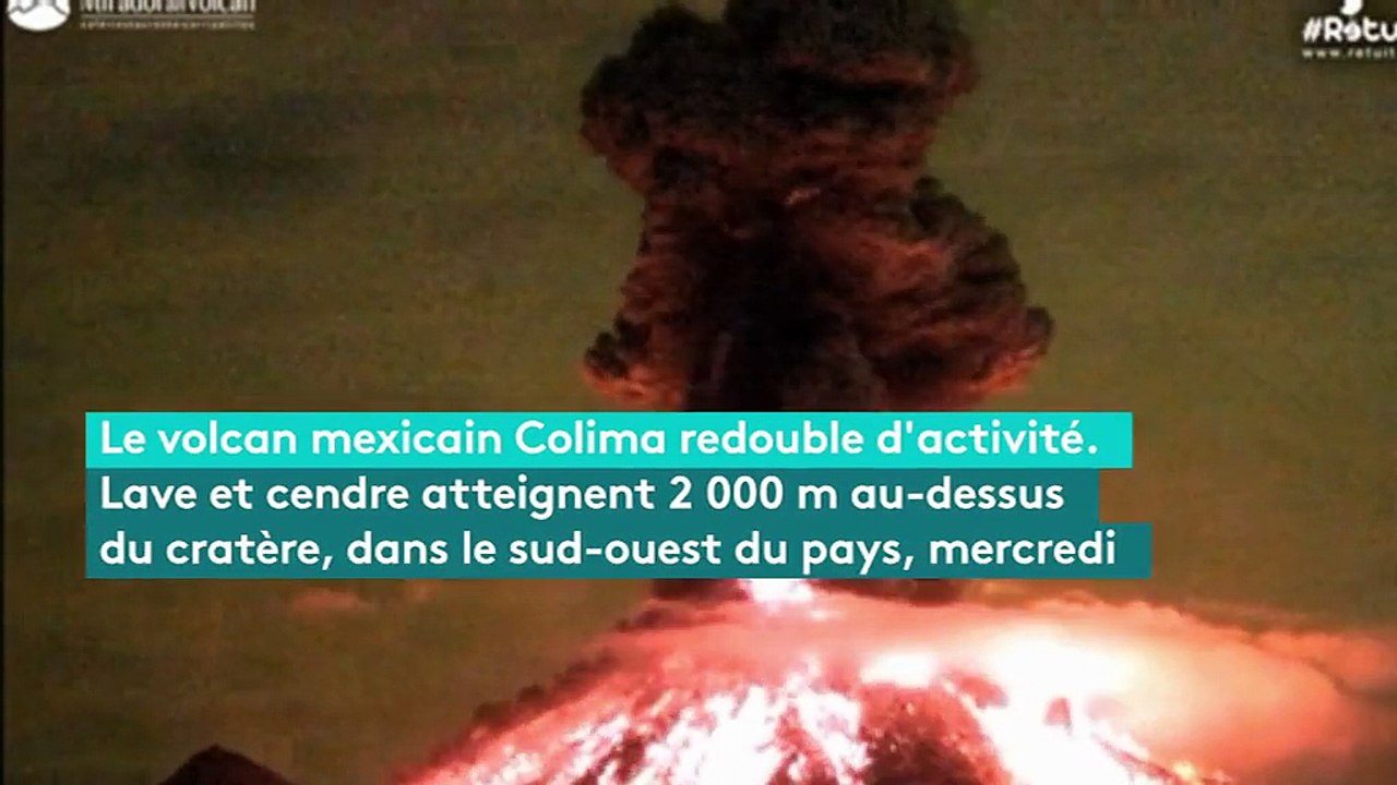 Mexique : les éruptions nocturnes spectaculaires du volcan Colima