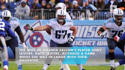 Atlanta Falcons player's wife goes to playoff game in labor