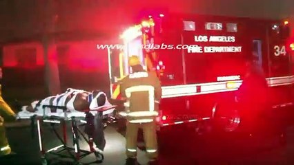 Three Die One Survives in SUV Crash   Leirmert Park LA RAW FOOTAGE
