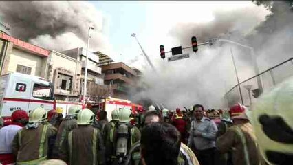 Download Video: At least 20 firefighters killed in Tehran building collapse