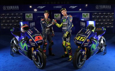 下载视频: VÍDEO: Así es la Yamaha de Rossi y Viñales para MotoGP 2017