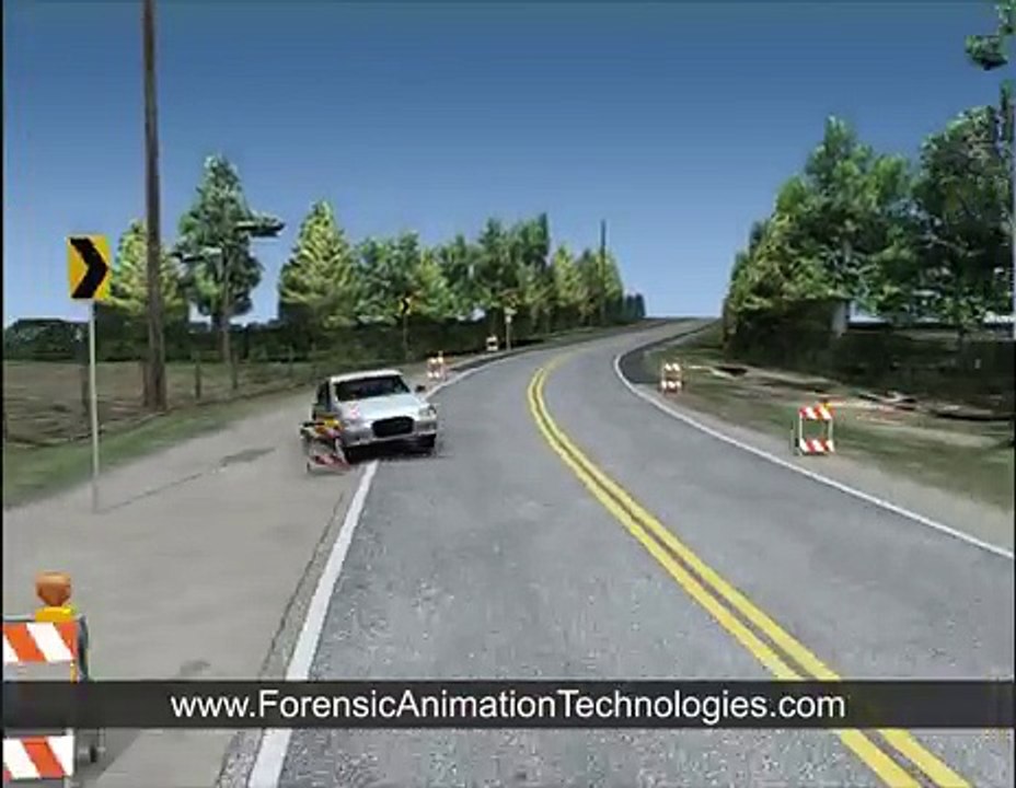 Orlando Car Accident - Occupant Without Seat-belt Ejection Animation