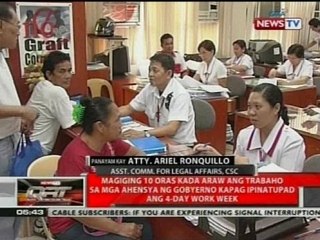 4-day work week sa mga ahensya ng gobyerno, inaprubahan ng Civil Service Commission
